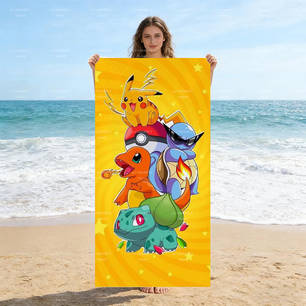 1PC Pokemon Starters Beach Towel, Pikachu Charmander Squirtle Bulbasaur Print, Microfiber Quick Dry Bath Towel for Pool Beach W40*H60(CM)
1PC Pokemon Starters Beach Towel, Pikachu Charmander Squirtle Bulbasaur Print, Microfiber Quick Dry Bath Towel for Pool Beach W40*H60(CM)