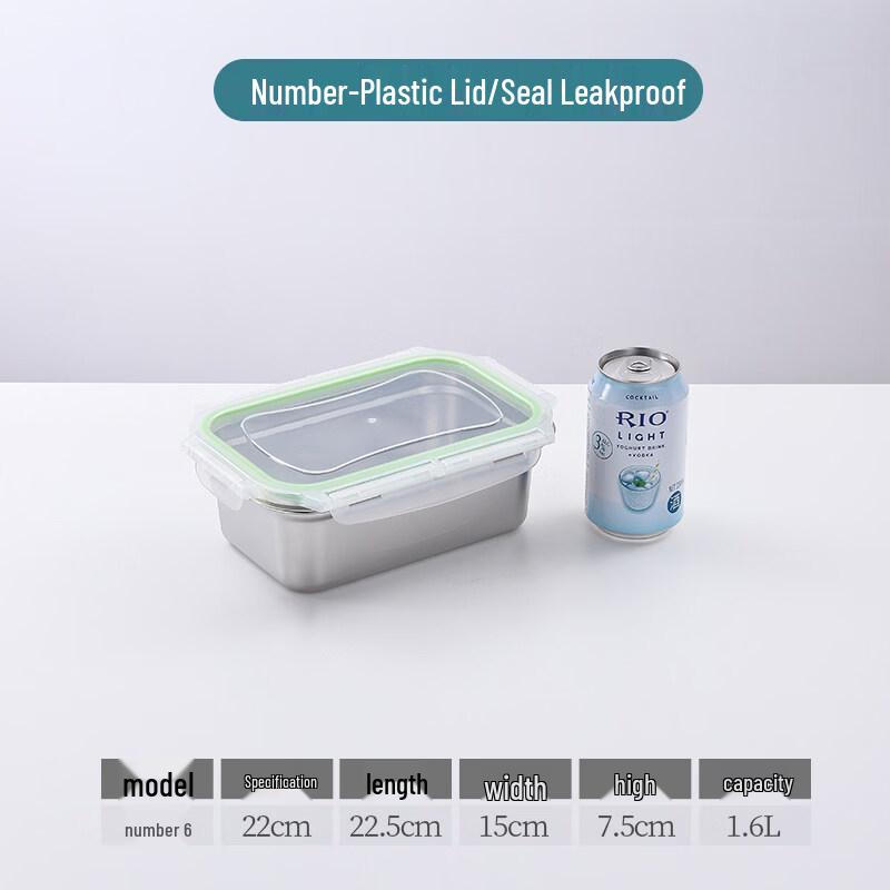 304 Stainless Steel Food Storage Container with Sealing Lid
304 Stainless Steel Food Storage Container with Sealing Lid