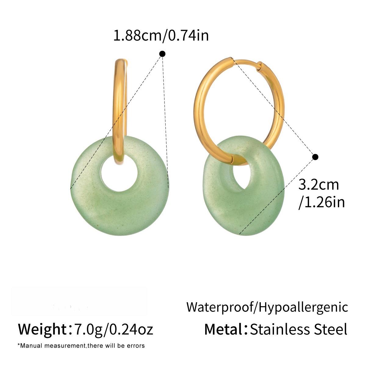 Yori Minimalist Circular Natural Stone Pendant Earrings for Women Stainless Steel Delicate Daily Sweet Jewelry Accessories зелёный
Yori Minimalist Circular Natural Stone Pendant Earrings for Women Stainless Steel Delicate Daily Sweet Jewelry Accessories зелёный