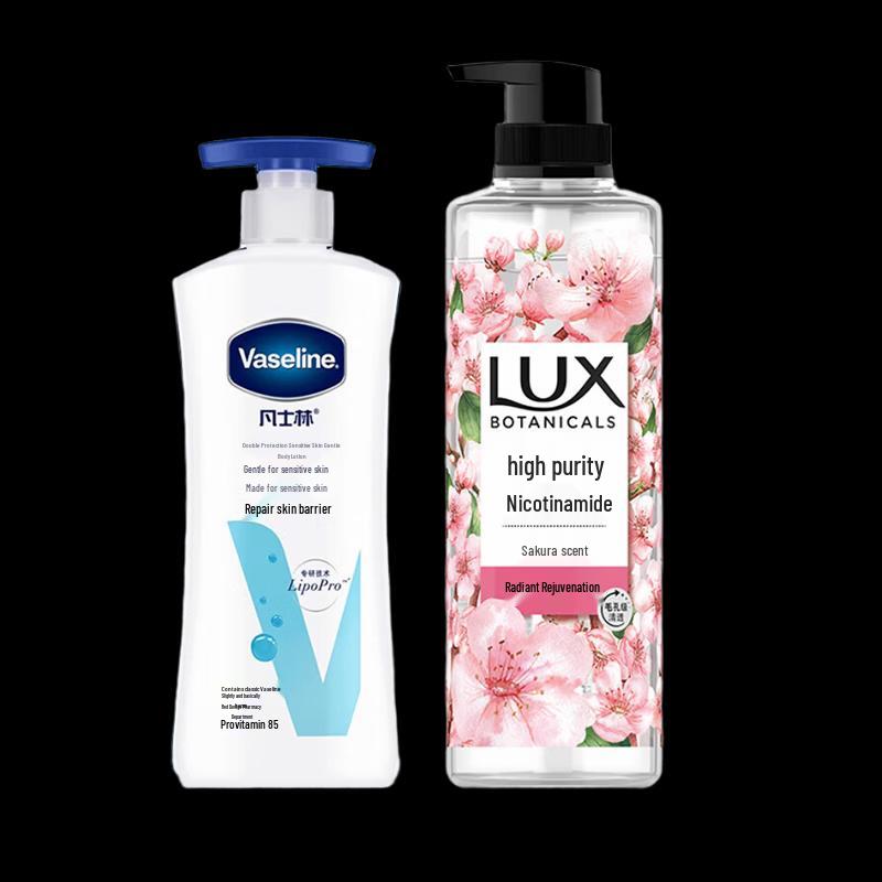 Vaseline Gentle Body Lotion & Lux Cherry Blossom Shower Gel Bundle
Vaseline Gentle Body Lotion & Lux Cherry Blossom Shower Gel Bundle