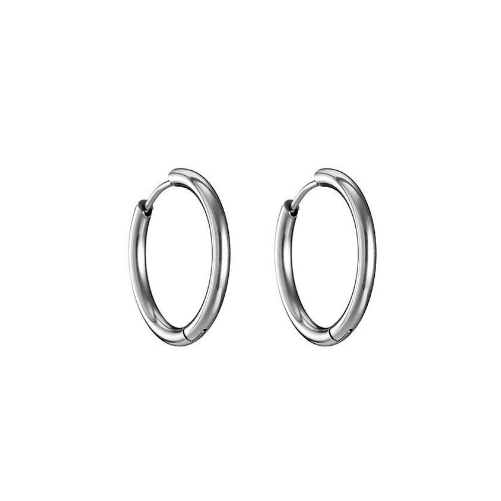 Сріблясті/Золоті/Чорні Сережки-кільця з титанової сталі Титанова сталь Круглі сережки Чоловік silver-16mm
Сріблясті/Золоті/Чорні Сережки-кільця з титанової сталі Титанова сталь Круглі сережки Чоловік silver-16mm