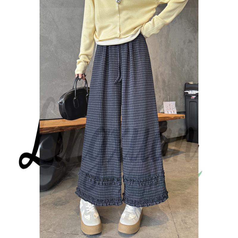 Autumn Winter Plaid Lace Wide-Leg Pants - Women s Loose Fit, Nine-Point Length XL
Autumn Winter Plaid Lace Wide-Leg Pants - Women s Loose Fit, Nine-Point Length XL