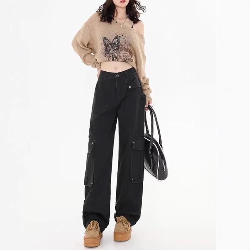 American Plus Size Wide-Leg Cargo Jeans: Stylish Loose Fit with Slimming Straight Legs for Women XL
American Plus Size Wide-Leg Cargo Jeans: Stylish Loose Fit with Slimming Straight Legs for Women XL