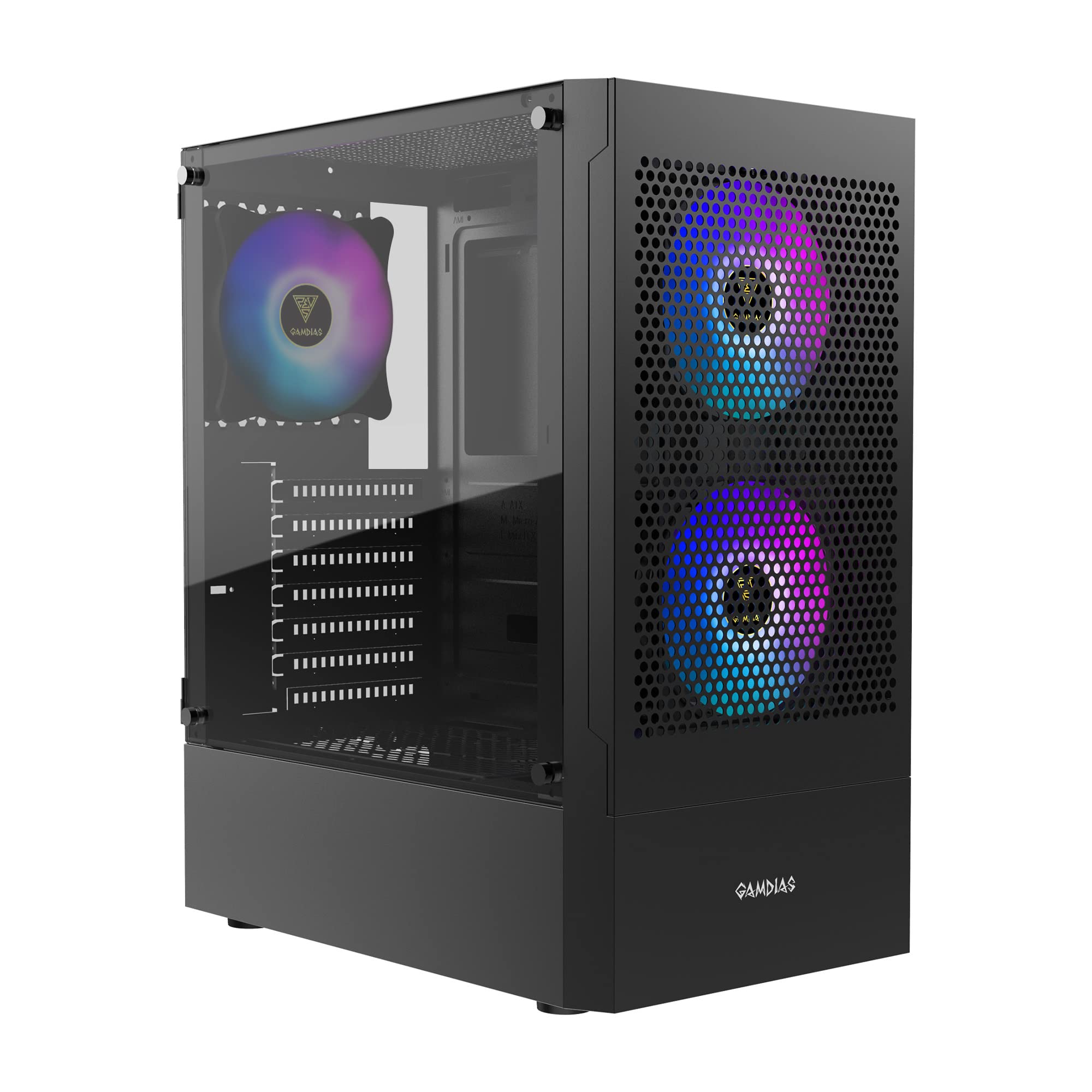 GAMDIAS TALOS E3 MESH Корпус ігрового ПК Корпус ATX із загартованою скляною боковою панеллю та магнітним пиловим фільтром і 3 120-мм вентиляторами ARGB Монтажна сітка спереду
GAMDIAS TALOS E3 MESH Корпус ігрового ПК Корпус ATX із загартованою скляною боковою панеллю та магнітним пиловим фільтром і 3 120-мм вентиляторами ARGB Монтажна сітка спереду