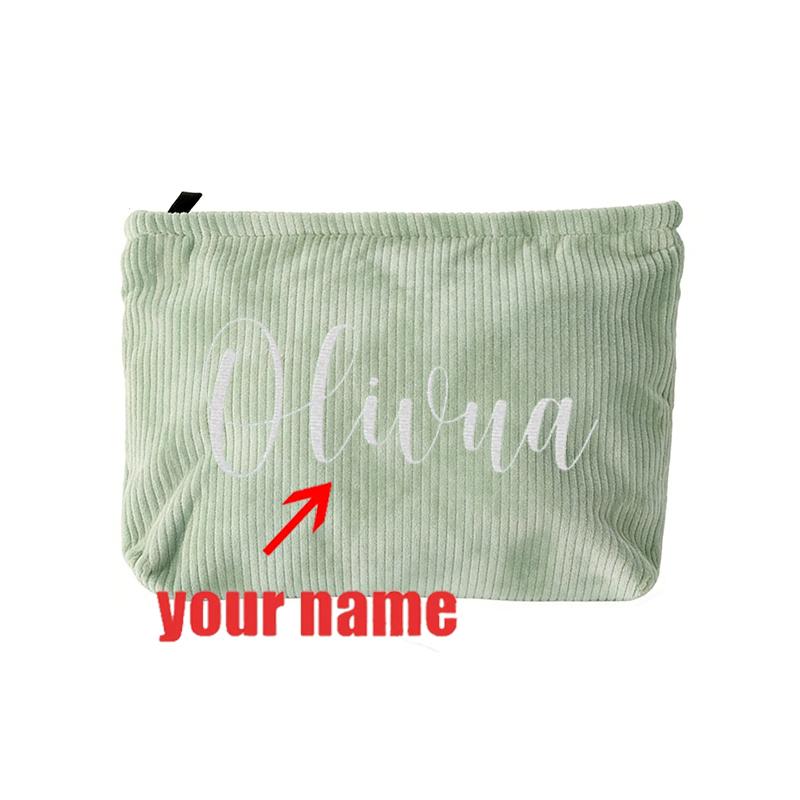 Personalized Embroidered Corduroy Makeup Bag Letter Toiletry Cosmetic Pouch Bridesmaid Proposal Gift Custom Makeup Bag for Women зелёный
Personalized Embroidered Corduroy Makeup Bag Letter Toiletry Cosmetic Pouch Bridesmaid Proposal Gift Custom Makeup Bag for Women зелёный