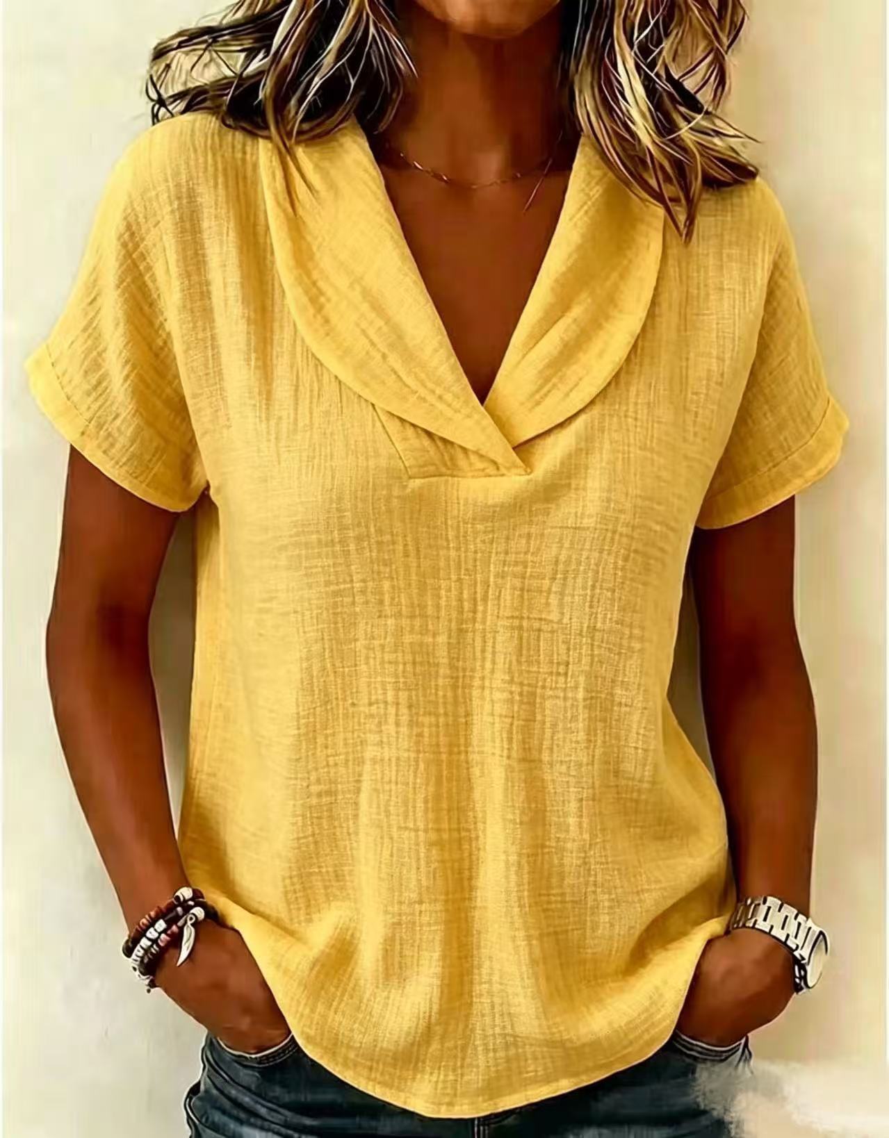 Ladies Casual And Fashionable Short Sleeved Shirt With Butterfly Collar L жёлтый
Ladies Casual And Fashionable Short Sleeved Shirt With Butterfly Collar L жёлтый