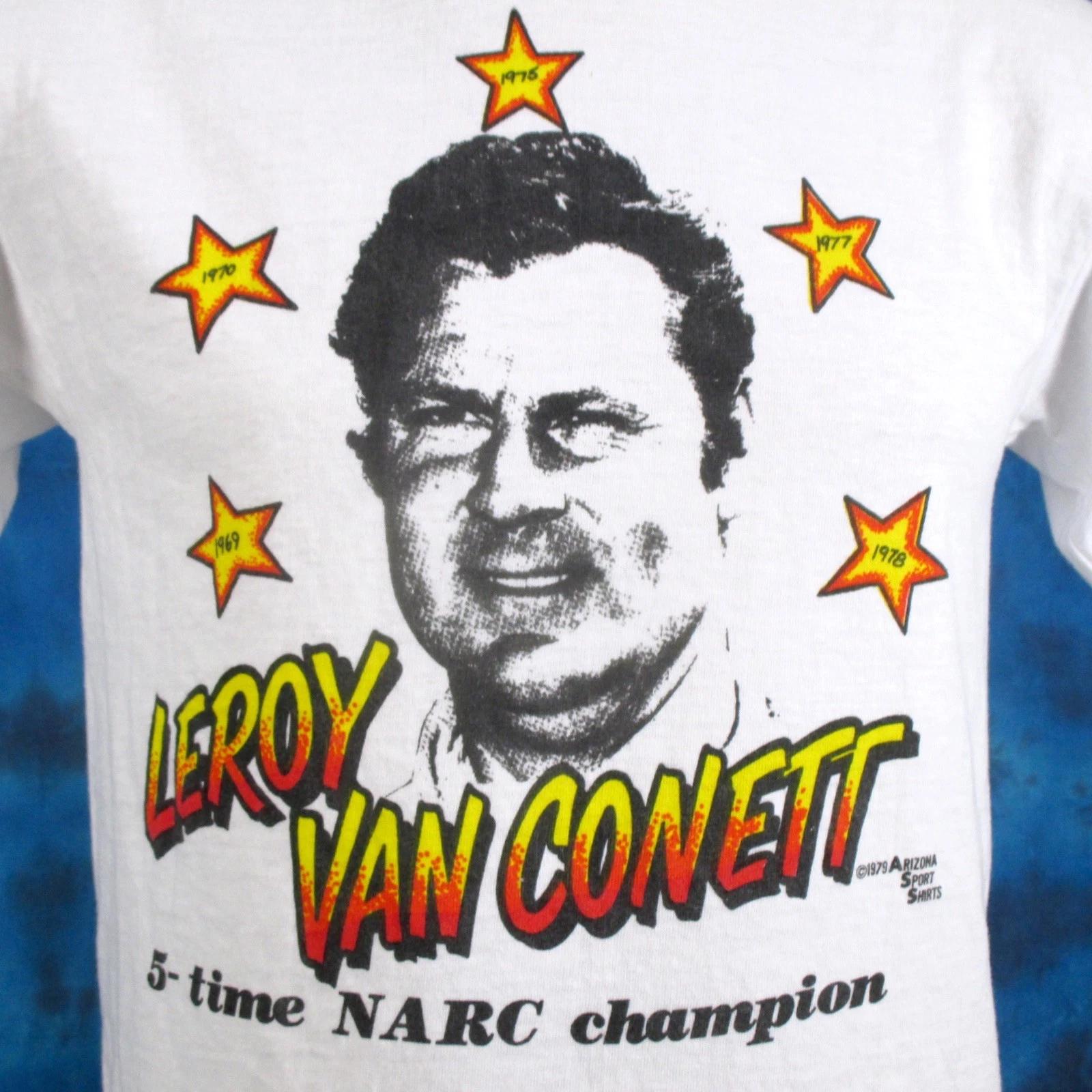 vtg 70s LEROY VAN CONETT NARC SPRINT CAR RACING T-Shirt S single stitch 80s 3XL
vtg 70s LEROY VAN CONETT NARC SPRINT CAR RACING T-Shirt S single stitch 80s 3XL