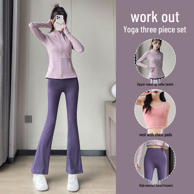 2024 High-End Women s Yoga Set: Purple Long Sleeve Jacket & Micro Flare Pants for Running and Fitness Small
2024 High-End Women s Yoga Set: Purple Long Sleeve Jacket & Micro Flare Pants for Running and Fitness Small