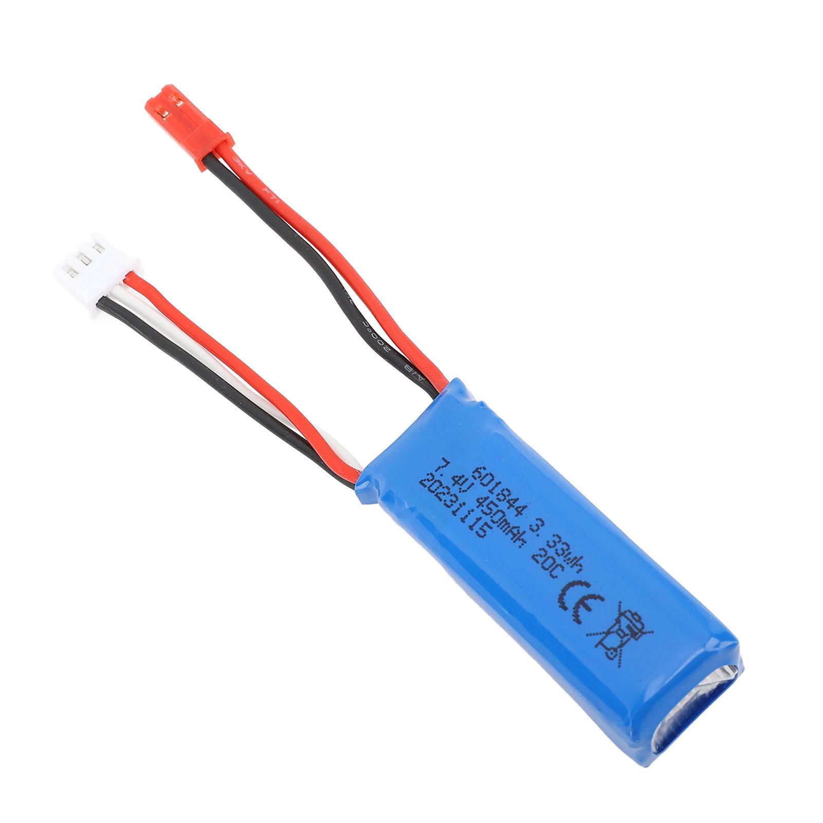 7.4V 450mAh Lithium Battery For K979/K989/K999/K969 1/28 RC Cars Long Lasting Power Lipo Battery With JST Red Plug
7.4V 450mAh Lithium Battery For K979/K989/K999/K969 1/28 RC Cars Long Lasting Power Lipo Battery With JST Red Plug
