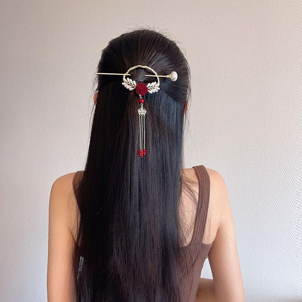 Retro Chain Rose Pearl Sweet Chinese Style Hairpin Headwear Female Hair Fork Tassel Hair Stick белый
Retro Chain Rose Pearl Sweet Chinese Style Hairpin Headwear Female Hair Fork Tassel Hair Stick белый