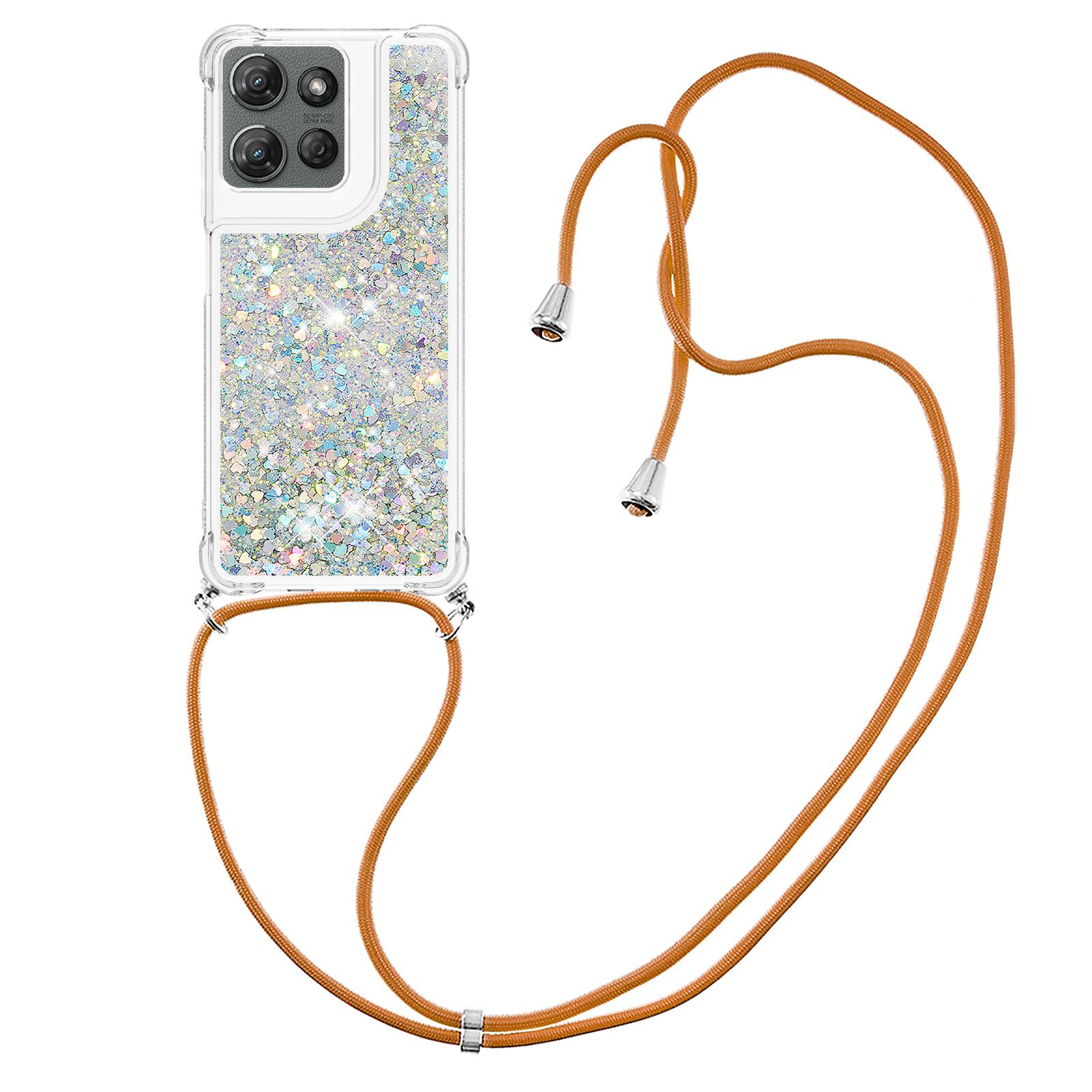 For Motorola Moto G Power (2025)/Motorola Moto G Play (2025) 5G TPU Case Quicksand Phone Cover with Lanyard Silver/Hearts
For Motorola Moto G Power (2025)/Motorola Moto G Play (2025) 5G TPU Case Quicksand Phone Cover with Lanyard Silver/Hearts