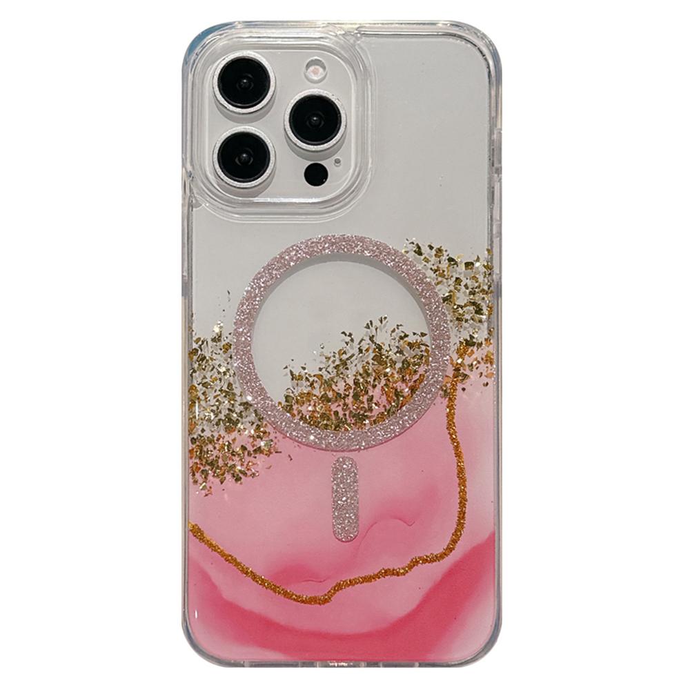 For iPhone 14 Pro Max Case Compatible with MagSafe Epoxy Marble Texture PC+TPU Phone Cover Pink
For iPhone 14 Pro Max Case Compatible with MagSafe Epoxy Marble Texture PC+TPU Phone Cover Pink