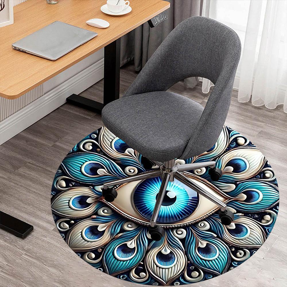 1pc Eye Peacock Round Chair mat office Area Rug - Non-Slip, Floor Mat for Office, Bedroom, and Indoor Decor p127105 80cm by 80cm
1pc Eye Peacock Round Chair mat office Area Rug - Non-Slip, Floor Mat for Office, Bedroom, and Indoor Decor p127105 80cm by 80cm