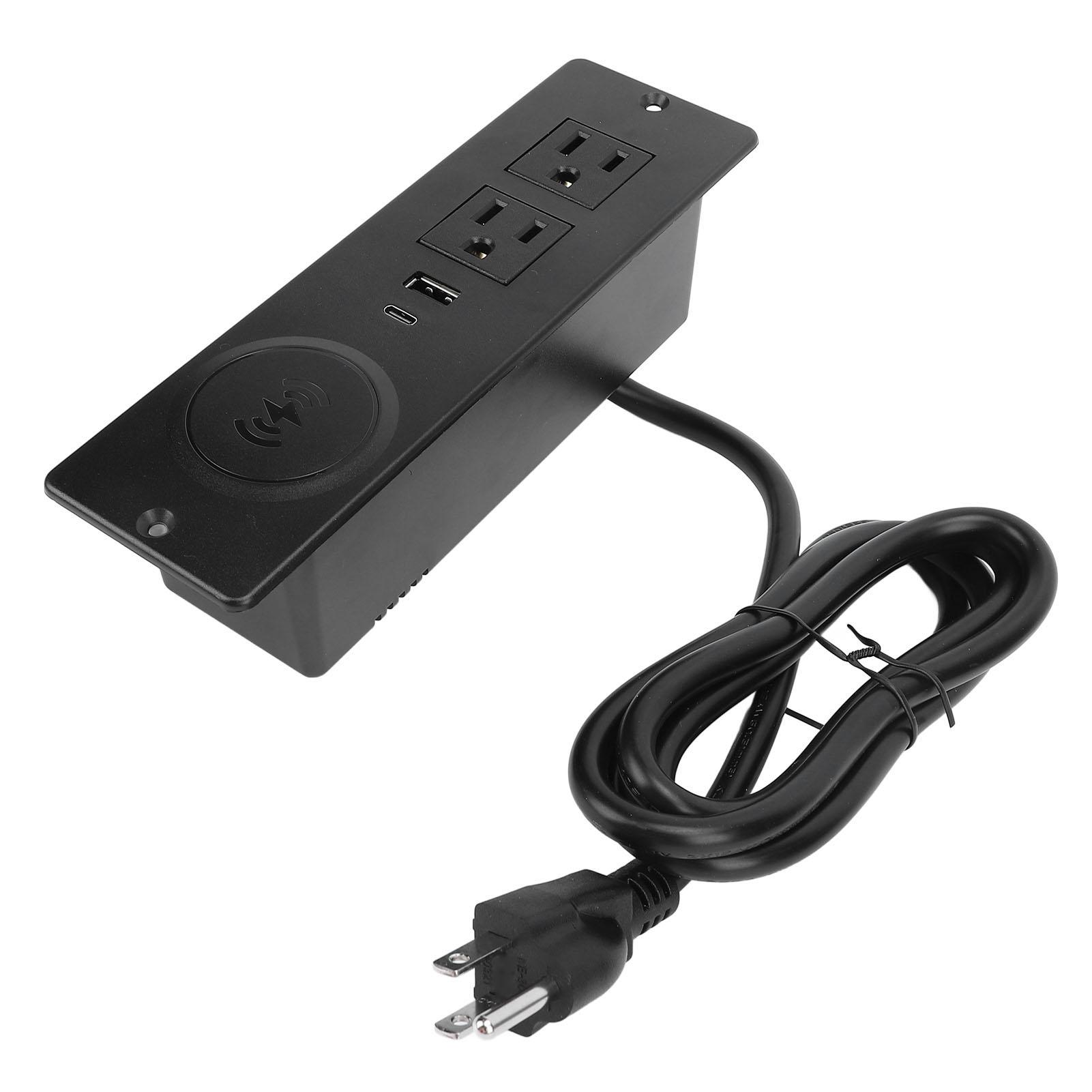 Recessed Power Strip 2 AC Outlets with PD 20W USB C 18W USB A Port and 15W Wireless Charger 1.5m чорний
Recessed Power Strip 2 AC Outlets with PD 20W USB C 18W USB A Port and 15W Wireless Charger 1.5m чорний