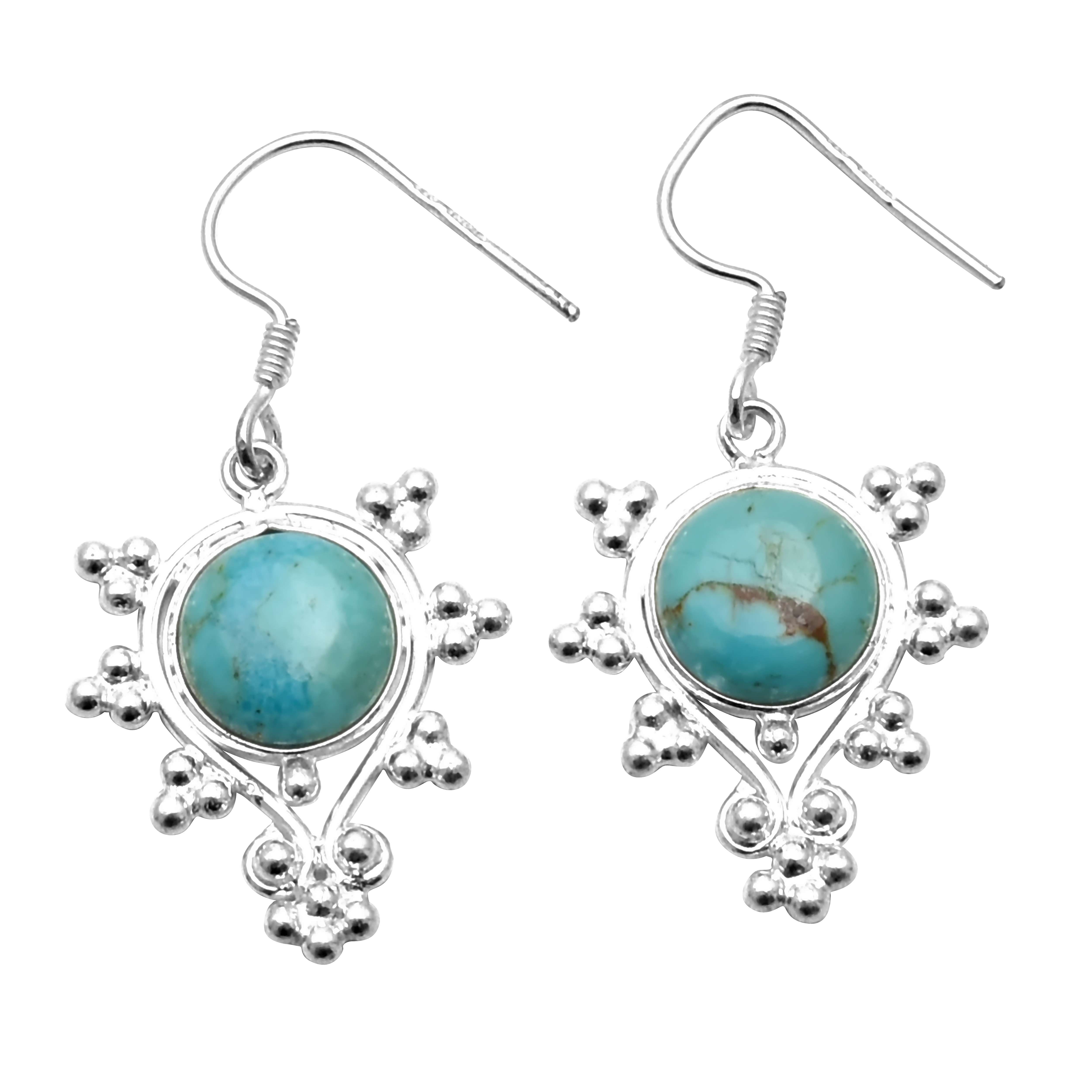 Turquoise Gemstone Earrings Solid 925 Sterling Silver Handmade Earrings Jewelry Gift For Women And Girls E-3424
Turquoise Gemstone Earrings Solid 925 Sterling Silver Handmade Earrings Jewelry Gift For Women And Girls E-3424