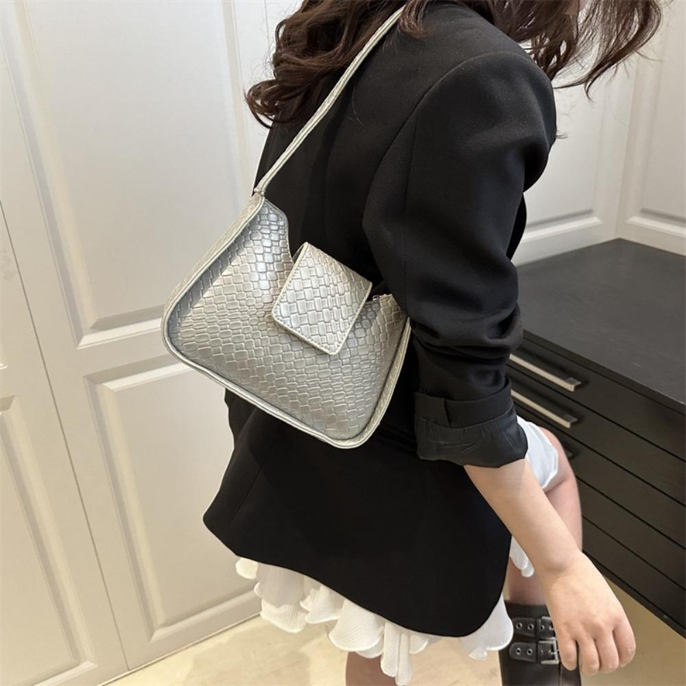 Solid Color Pu Leather Handbag Purse Underarm Bag Casual Weave Shoulder Bag Outdoor червоний
Solid Color Pu Leather Handbag Purse Underarm Bag Casual Weave Shoulder Bag Outdoor червоний