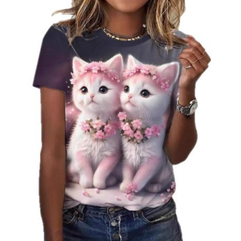 Stylish Women s Animal Cat Short-sleeved Print Crew Neck Top T-Shirts Women’s XXXXXXL
Stylish Women s Animal Cat Short-sleeved Print Crew Neck Top T-Shirts Women’s XXXXXXL