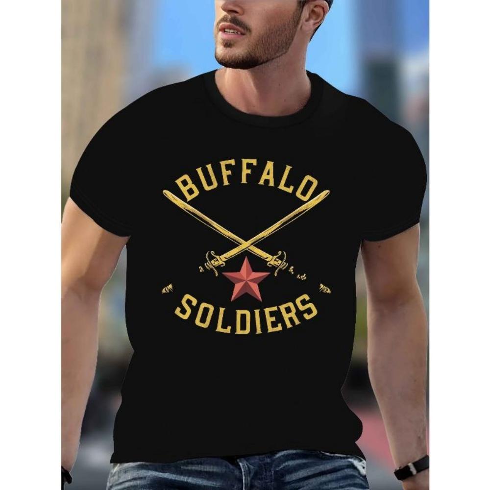 European Sizes Men S Black Casual T-Shirt - Buffalo Soldiers Military Graphic Tee -- Patriotic Apparel for Everyday & Special Occasions XXXXXL чорний
European Sizes Men S Black Casual T-Shirt - Buffalo Soldiers Military Graphic Tee -- Patriotic Apparel for Everyday & Special Occasions XXXXXL чорний