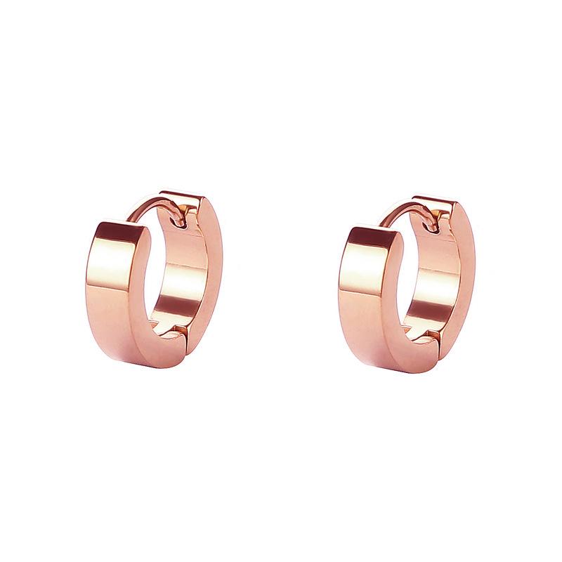 Rose Gold Waterproof Stainless Steel Hoop Earrings - Non-fading Wide C-shaped Ear Clips for Men and Women.
Rose Gold Waterproof Stainless Steel Hoop Earrings - Non-fading Wide C-shaped Ear Clips for Men and Women.
