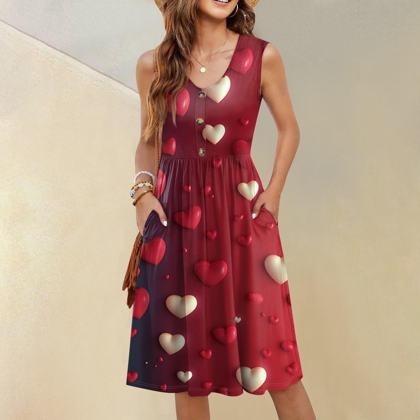 Женское повседневное модное сексуальное платье с V-образным вырезом и пуговицами без рукавов с принтом XXL красный
Женское повседневное модное сексуальное платье с V-образным вырезом и пуговицами без рукавов с принтом XXL красный