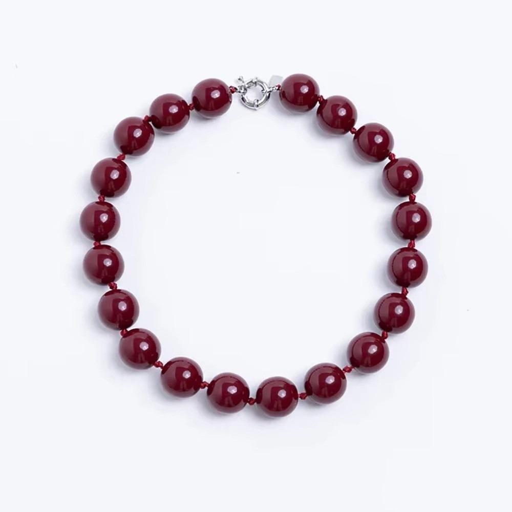Round Women Choker Candy Color Clavicle Chain Aesthetic Beaded Necklace Jewelry Gift темно-красного
Round Women Choker Candy Color Clavicle Chain Aesthetic Beaded Necklace Jewelry Gift темно-красного