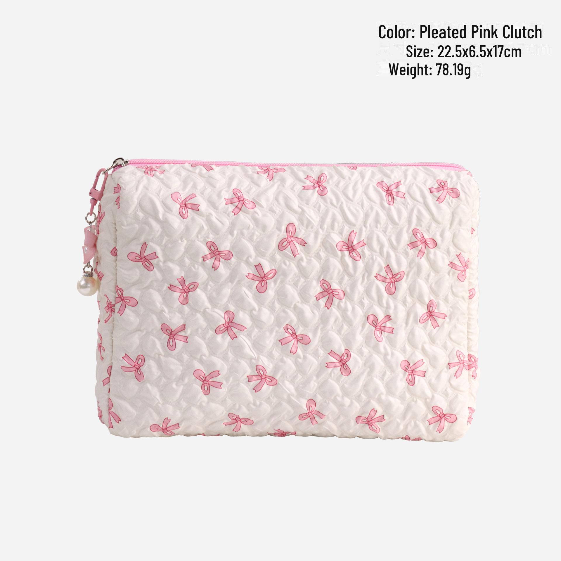 Косметичка з рельєфним плісированим бантом - просторе високоякісне багатофункціональне місце для зберігання. octagonal bag білий/рожевий
Косметичка з рельєфним плісированим бантом - просторе високоякісне багатофункціональне місце для зберігання. octagonal bag білий/рожевий