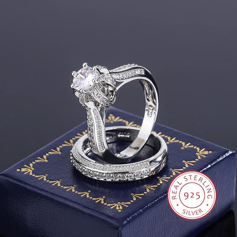 High Quality Crystal Zircon Wedding Ring Set Fashion Big Stone Finger Ring Promise Bridal Engagement S925 Silver Rings for Women 5
High Quality Crystal Zircon Wedding Ring Set Fashion Big Stone Finger Ring Promise Bridal Engagement S925 Silver Rings for Women 5
