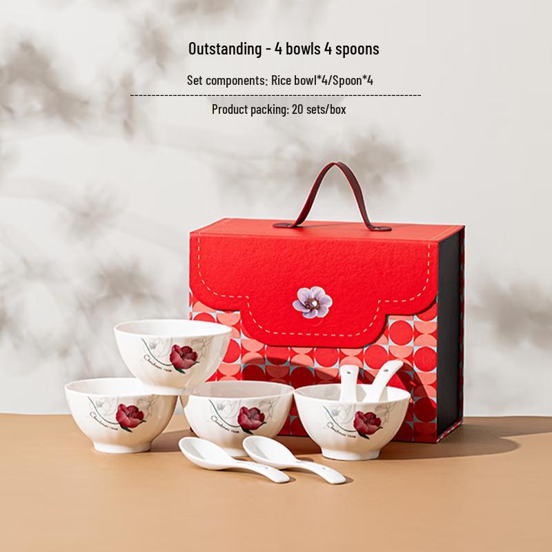 Jinmingli Ceramic Bowl and Spoon Set
Jinmingli Ceramic Bowl and Spoon Set