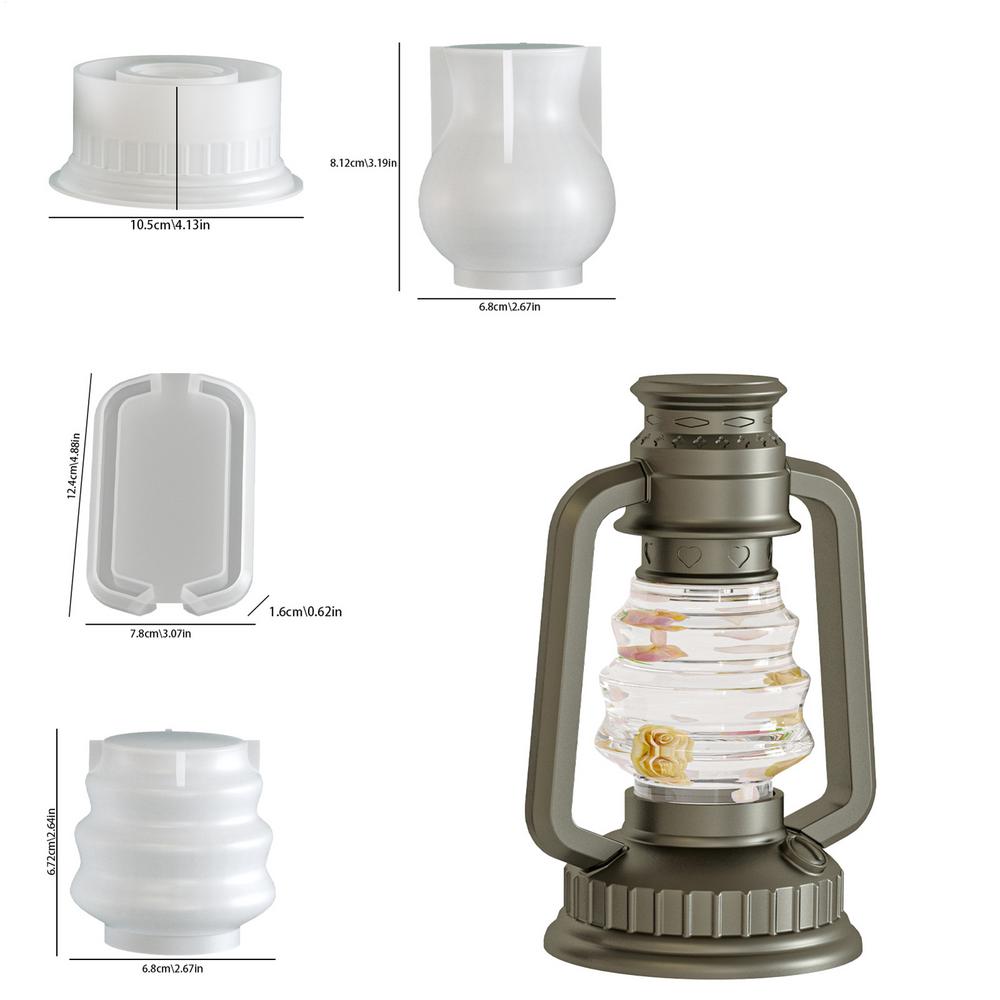 Retro K-erosene Lamp Resin Mold Set Easy Release Silicone With 2 LED Light Windproof Lamp Mold Casting Lantern Ornament
Retro K-erosene Lamp Resin Mold Set Easy Release Silicone With 2 LED Light Windproof Lamp Mold Casting Lantern Ornament
