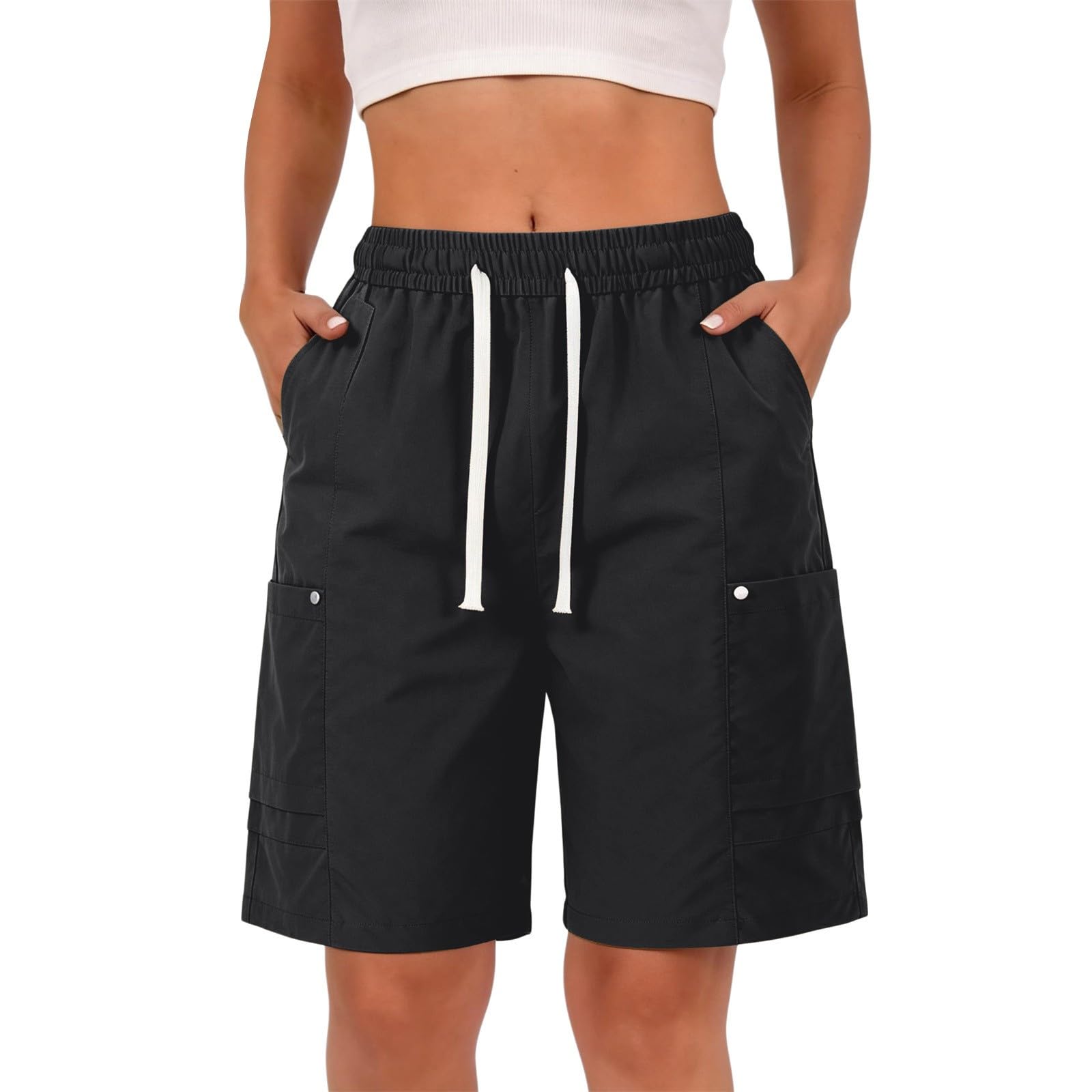 Women’s Summer Loose Fit Drawstring Waist Cargo Shorts with Pockets for Hiking Travel Casual Relaxed Wide Leg Design XL чёрный
Women’s Summer Loose Fit Drawstring Waist Cargo Shorts with Pockets for Hiking Travel Casual Relaxed Wide Leg Design XL чёрный