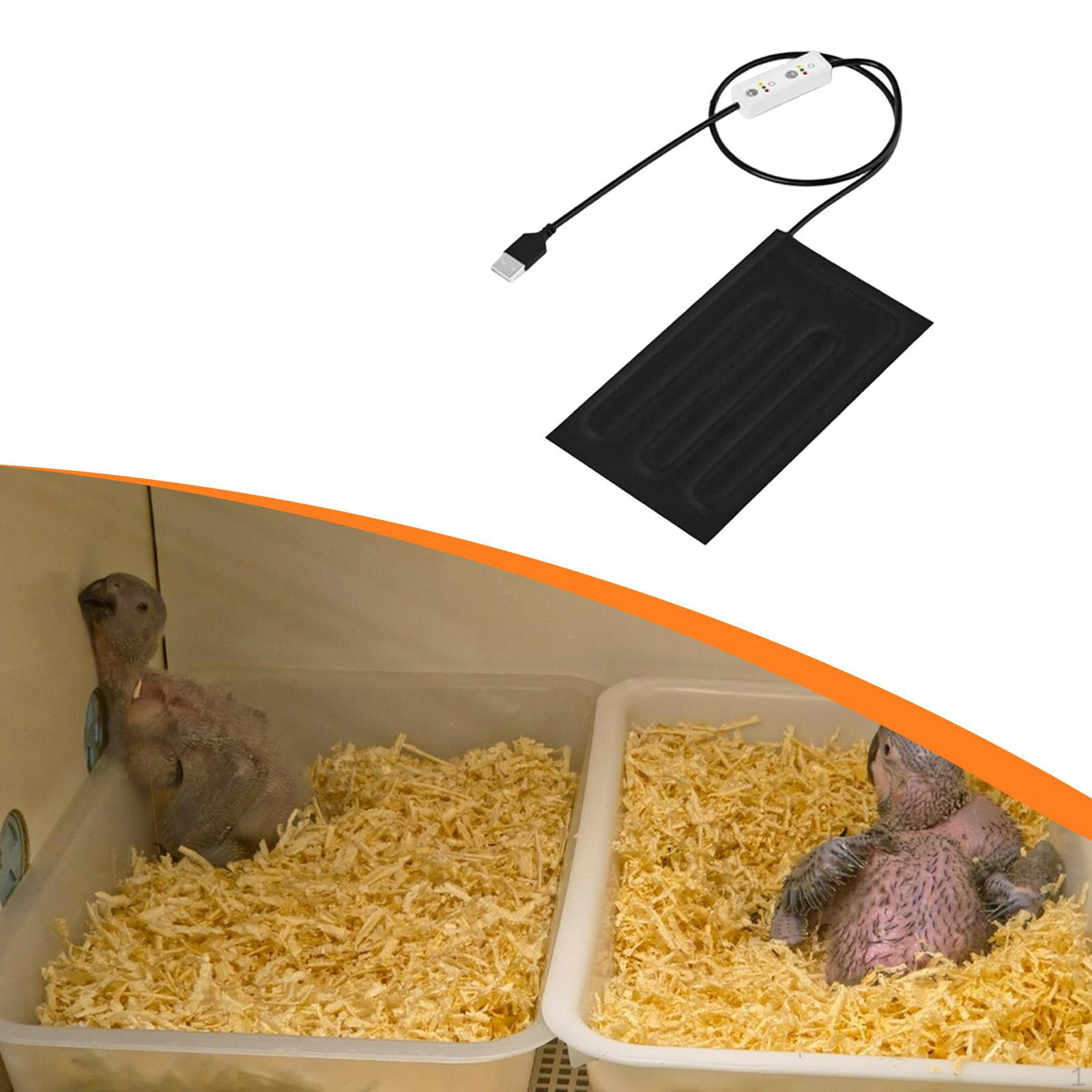 Reptile Heating Pad Heater USB Warming Cushion Terrarium Mat for Bearded Dragon Hermit Snake 10cmx20cm
Reptile Heating Pad Heater USB Warming Cushion Terrarium Mat for Bearded Dragon Hermit Snake 10cmx20cm