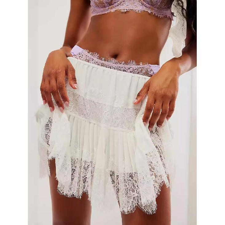 Ballet Style Basic Solid Color Irregular Hem High Waisted Lace Skirt, Sweet Girl Looks Slim S
Ballet Style Basic Solid Color Irregular Hem High Waisted Lace Skirt, Sweet Girl Looks Slim S
