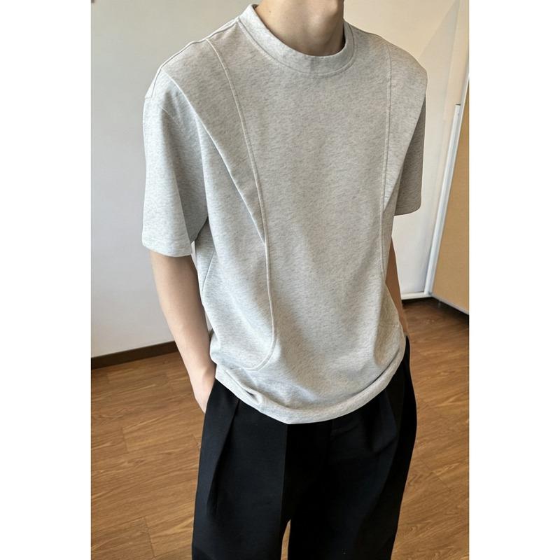 Men Seam Detail Mock Neck Short Sleeve T Shirt Casual Slim Fit Streetwear Top for Men M білий
Men Seam Detail Mock Neck Short Sleeve T Shirt Casual Slim Fit Streetwear Top for Men M білий