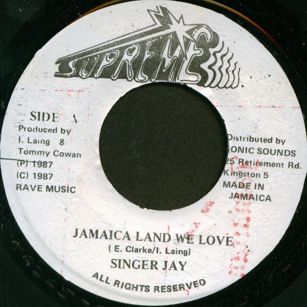 7inch Record SINGER JAY Jamaica Land We Love NONE Supreme 1988 Jamaica Reggae Ska Dub Used
7inch Record SINGER JAY Jamaica Land We Love NONE Supreme 1988 Jamaica Reggae Ska Dub Used