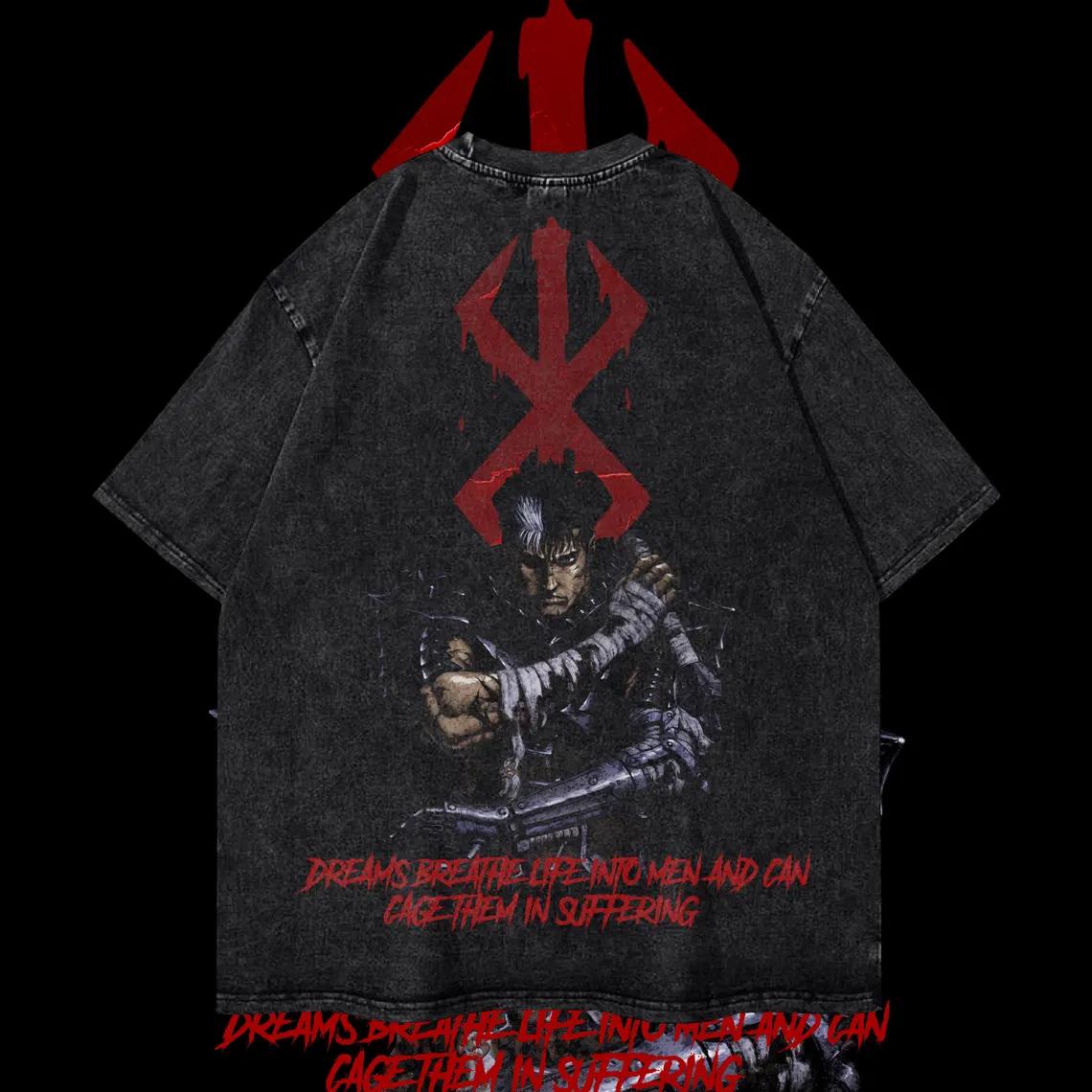 Berserk Manga T Shirt Guts Print Tshirt Streetwear Men Women Clothing Vintage Washed Tshirt Summer Cotton Short Sleeve Tee Tops S
Berserk Manga T Shirt Guts Print Tshirt Streetwear Men Women Clothing Vintage Washed Tshirt Summer Cotton Short Sleeve Tee Tops S
