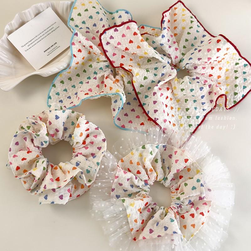 Dopamine Colorful Hearts Bubbles Scrunchie Hair Tie Rainbow Bandana Hair Accessory Sweet Cute Girls Women Hair Styling Head Wrap
Dopamine Colorful Hearts Bubbles Scrunchie Hair Tie Rainbow Bandana Hair Accessory Sweet Cute Girls Women Hair Styling Head Wrap