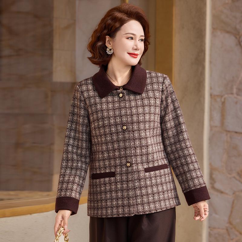 2026 Spring Wool Plaid Jacket for Moms - Fashionable Short Lapel Outerwear for Mid-Aged and Elderly Women 5XL (Recommended 78-83 kg)
2026 Spring Wool Plaid Jacket for Moms - Fashionable Short Lapel Outerwear for Mid-Aged and Elderly Women 5XL (Recommended 78-83 kg)