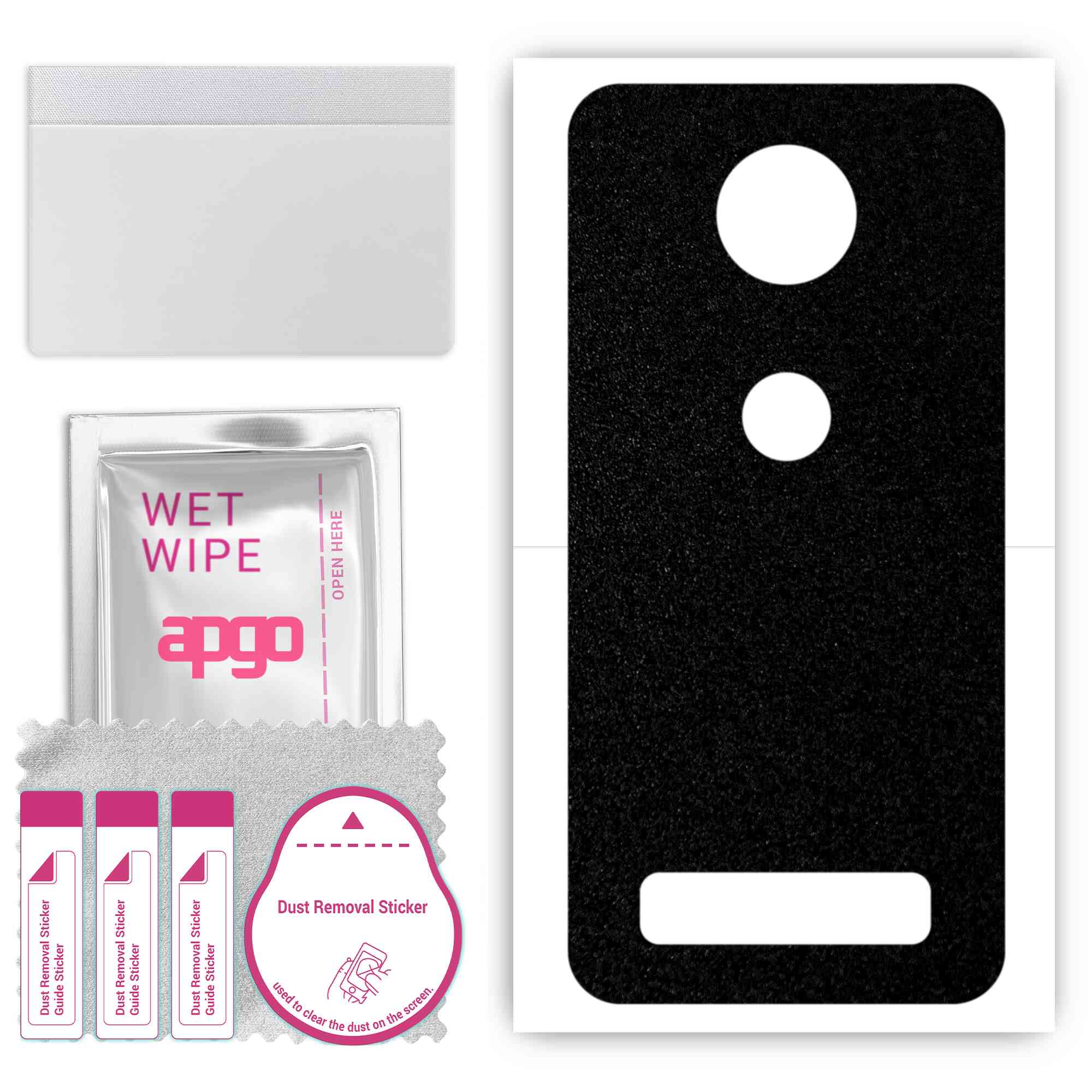 apgo Protective Skin Sticker for the back compatible with Motorola Moto Z3, Wrap Film, Foil, Vinyl - Pattern Matte Black
apgo Protective Skin Sticker for the back compatible with Motorola Moto Z3, Wrap Film, Foil, Vinyl - Pattern Matte Black