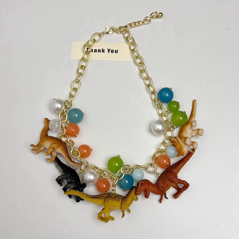 Exaggerated Three-Dimensional Color Dinosaur Pendant Necklace for Men Women 2025 New Sweet Cool Fashion Trend Beaded Necklace Other
Exaggerated Three-Dimensional Color Dinosaur Pendant Necklace for Men Women 2025 New Sweet Cool Fashion Trend Beaded Necklace Other