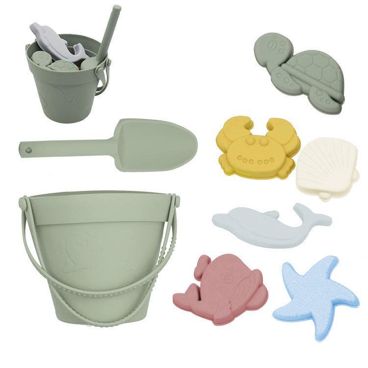 Children s Beach Play Set: Ocean Series Silicone Bucket & Shovel for Sand and Water Fun світло-синій колір
Children s Beach Play Set: Ocean Series Silicone Bucket & Shovel for Sand and Water Fun світло-синій колір