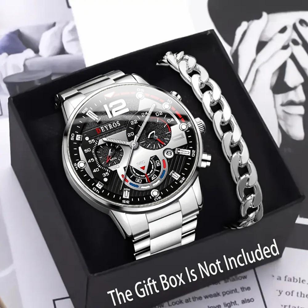 2-Piece Men S Watch Bracelet Set Men S Fashion Quartz Pointer Men S Watch
2-Piece Men S Watch Bracelet Set Men S Fashion Quartz Pointer Men S Watch