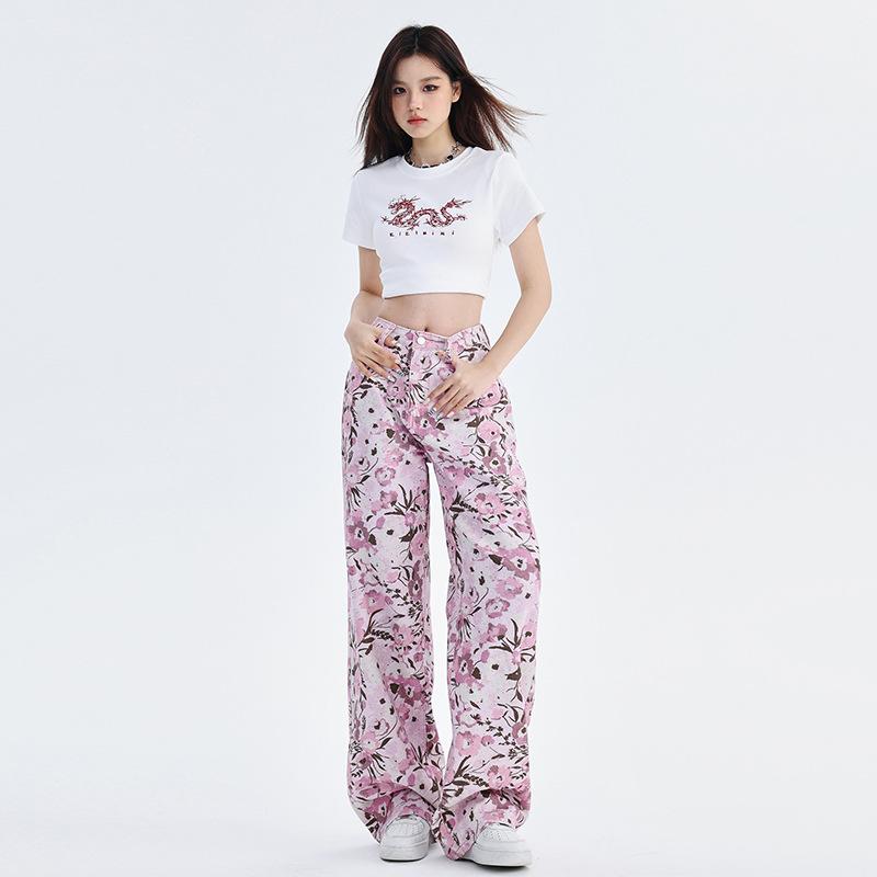 Retro Floral Print Trendy Loose Straight Wide-leg Jeans for Women In Autumn Casual Pants for Women In Autumn High Waist Slimming XL
Retro Floral Print Trendy Loose Straight Wide-leg Jeans for Women In Autumn Casual Pants for Women In Autumn High Waist Slimming XL
