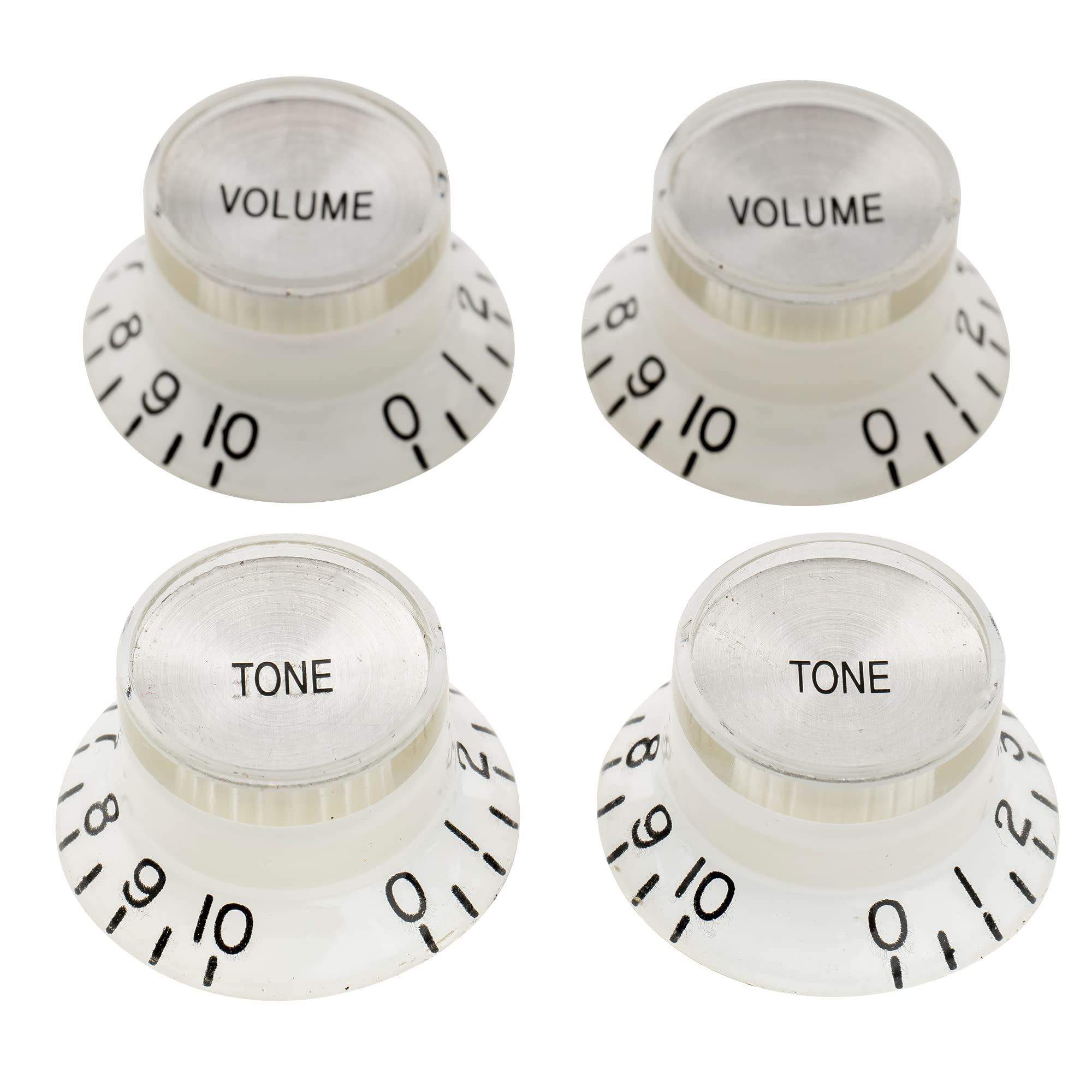 Musiclily Pro Metric Guitar Reflector Knob 2 Volume 2 Tone для импортной гитары Split Shaft Pot Top of SG, белый/серебристый (Набор 4)
Musiclily Pro Metric Guitar Reflector Knob 2 Volume 2 Tone для импортной гитары Split Shaft Pot Top of SG, белый/серебристый (Набор 4)