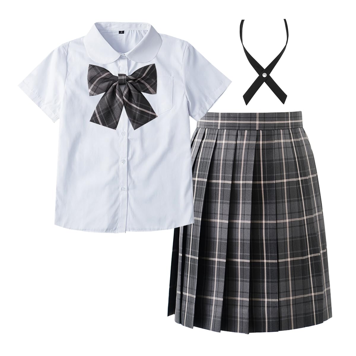 Cosplay Uniform Set JK Skirt Length 48cm 4 Piece Set Female School Uniform Top and Bottom Set Short Sleeve Round Collar Long Sleeve White Shirt
Cosplay Uniform Set JK Skirt Length 48cm 4 Piece Set Female School Uniform Top and Bottom Set Short Sleeve Round Collar Long Sleeve White Shirt