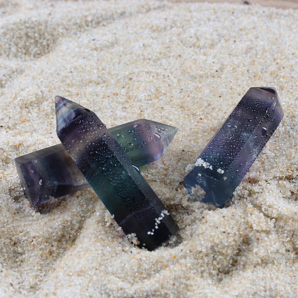 50-60mm Jewelry Colorful Stone Quartz Gemstone Natural Fluorite Crystal Wand Point Healing
50-60mm Jewelry Colorful Stone Quartz Gemstone Natural Fluorite Crystal Wand Point Healing