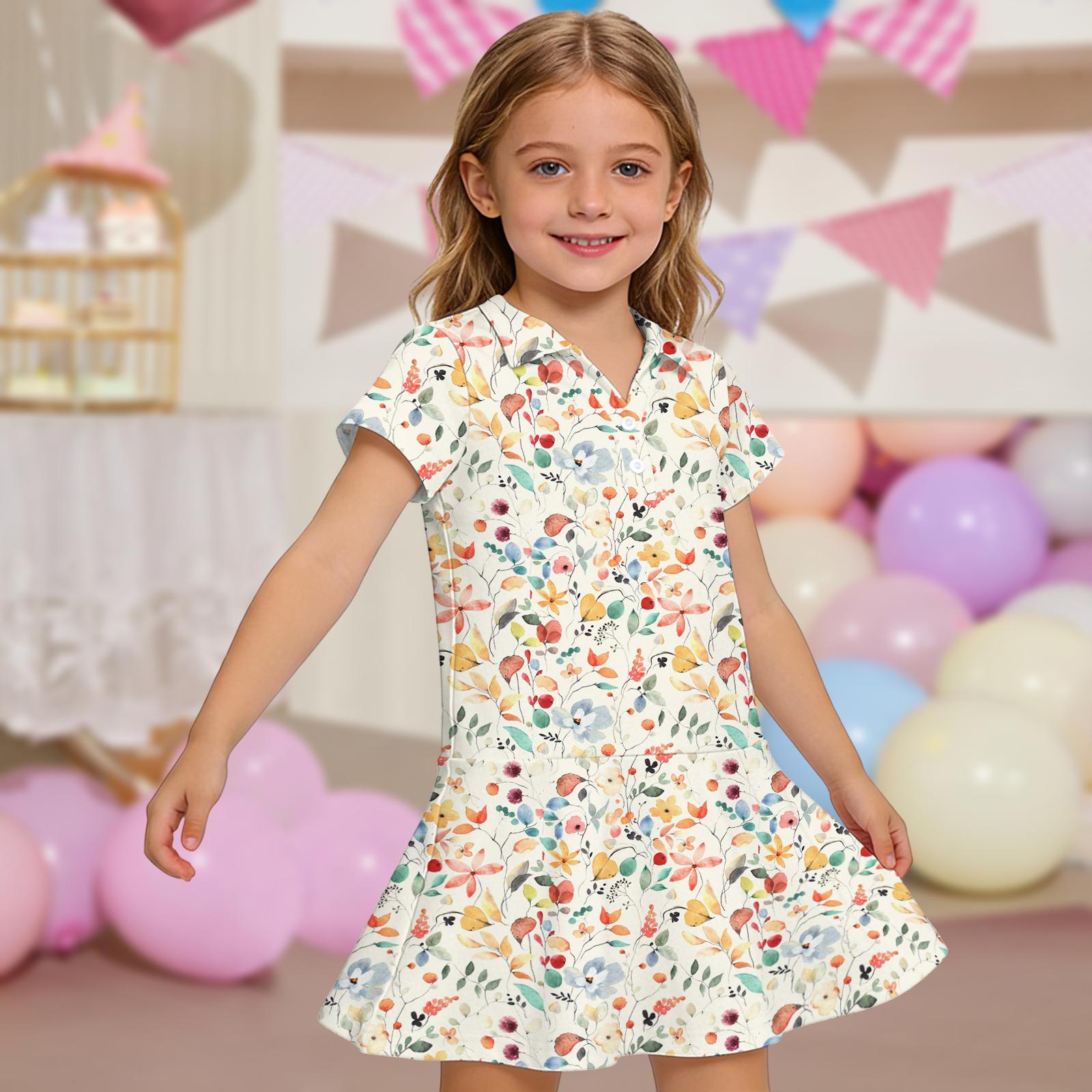 Girls Short Sleeve Polo Dress Floral Print Casual Dress with Pockets Lightweight Summer Dress for Kids Comfortable Fit 140 оранжевый
Girls Short Sleeve Polo Dress Floral Print Casual Dress with Pockets Lightweight Summer Dress for Kids Comfortable Fit 140 оранжевый