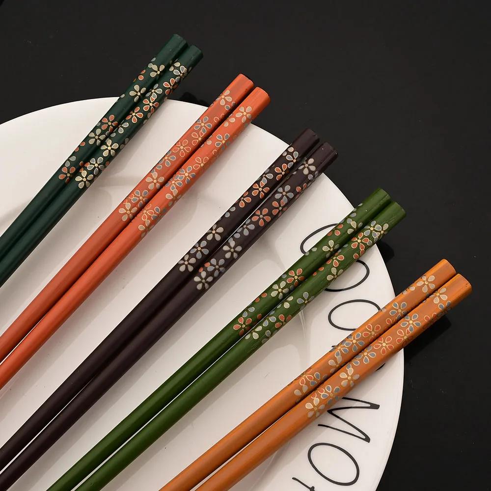 Reusable 5 Pairs Set Handmade Bamboo Japanese Style Natural Wood Chopsticks Sushi Food Cat Flower Multi Color Wooden Chop Sticks
Reusable 5 Pairs Set Handmade Bamboo Japanese Style Natural Wood Chopsticks Sushi Food Cat Flower Multi Color Wooden Chop Sticks