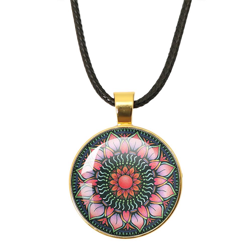 Enamel Mandala Lotus Rope Chain Glass Pendant Necklaces Henna Yoga For Women Charm Art Picture OM Symbol Buddhism Zen Jewelry
Enamel Mandala Lotus Rope Chain Glass Pendant Necklaces Henna Yoga For Women Charm Art Picture OM Symbol Buddhism Zen Jewelry