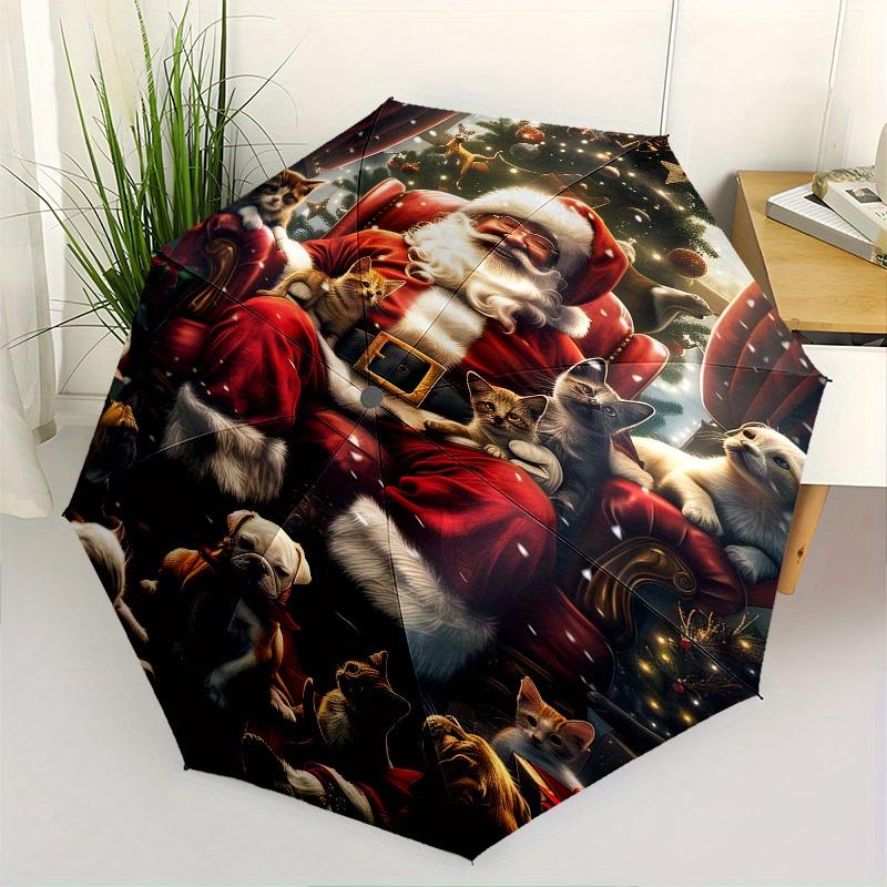 Santa Claus, Christmas Theme 8 Bone Hand Automatic Folding Umbrella, Compact and Portable Design, A Perfect Gift for Birthday, Christmas or
Santa Claus, Christmas Theme 8 Bone Hand Automatic Folding Umbrella, Compact and Portable Design, A Perfect Gift for Birthday, Christmas or