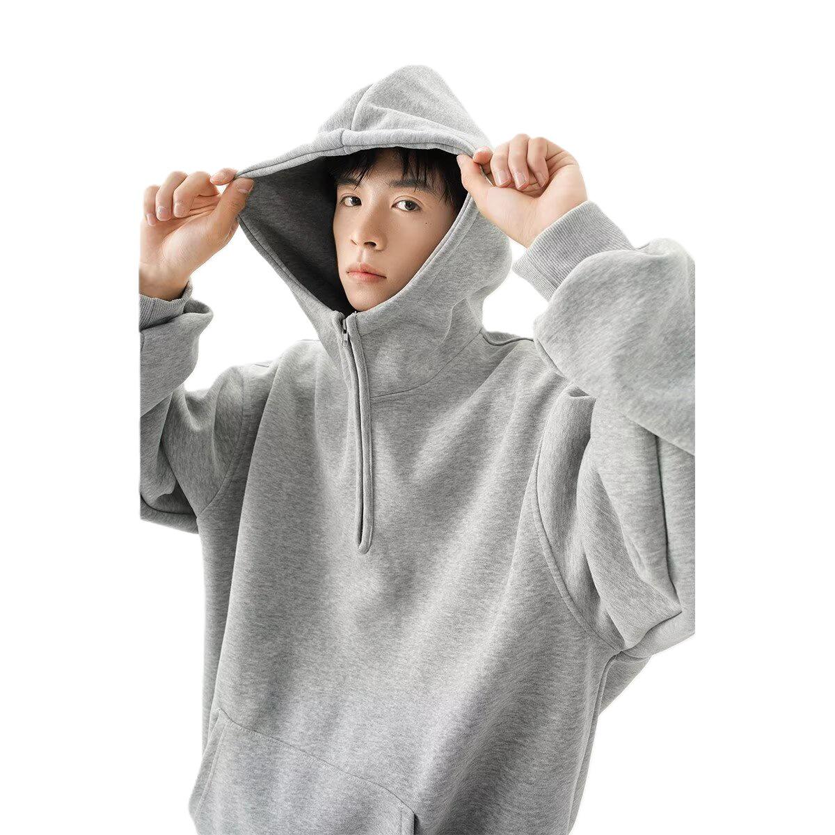 Men s Heavyweight Half-Zip Hoodie - New Spring/Autumn Design, Casual & Versatile High Street Loose Fit Hooded Jacket L світло-сірий колір
Men s Heavyweight Half-Zip Hoodie - New Spring/Autumn Design, Casual & Versatile High Street Loose Fit Hooded Jacket L світло-сірий колір